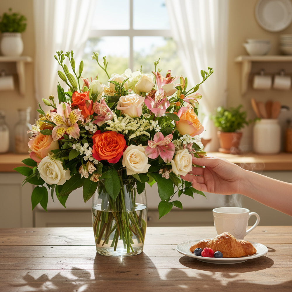 Blushing Elegance - Flower Delivery New Zealand