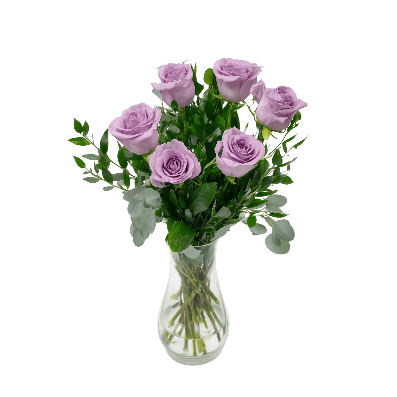 Half Dozen Lavender Roses