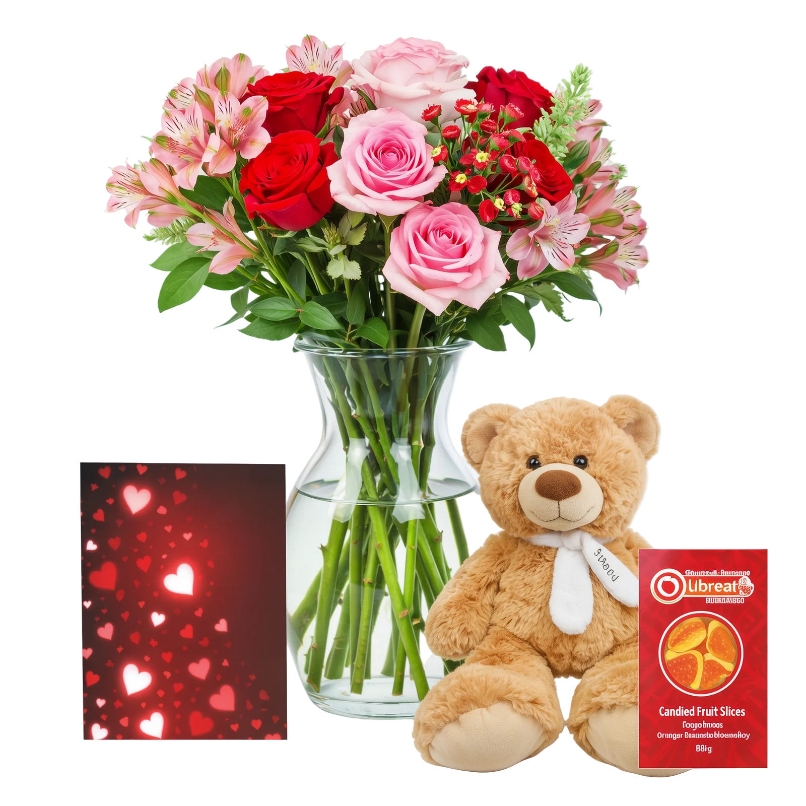 Hugs & Kisses I Combo - Flower Delivery New Zealand