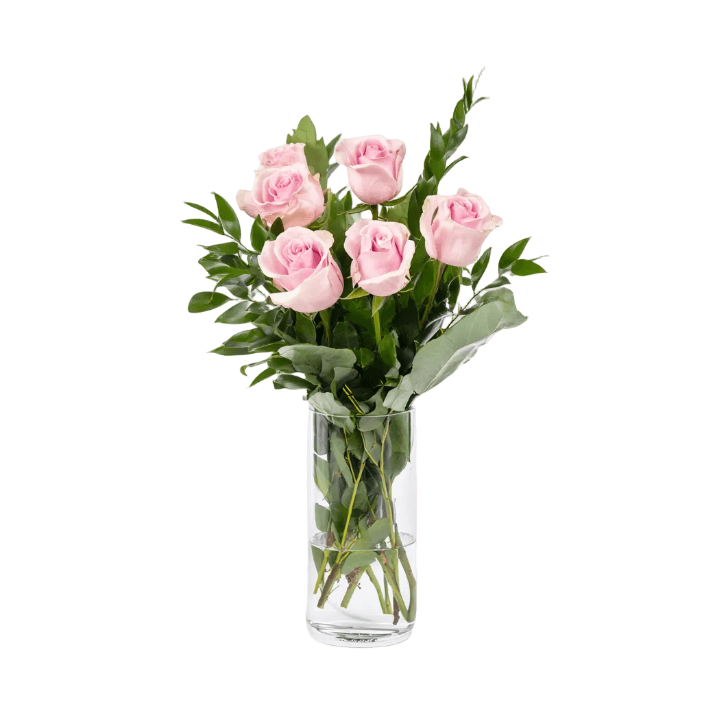 Half Dozen Pink Roses