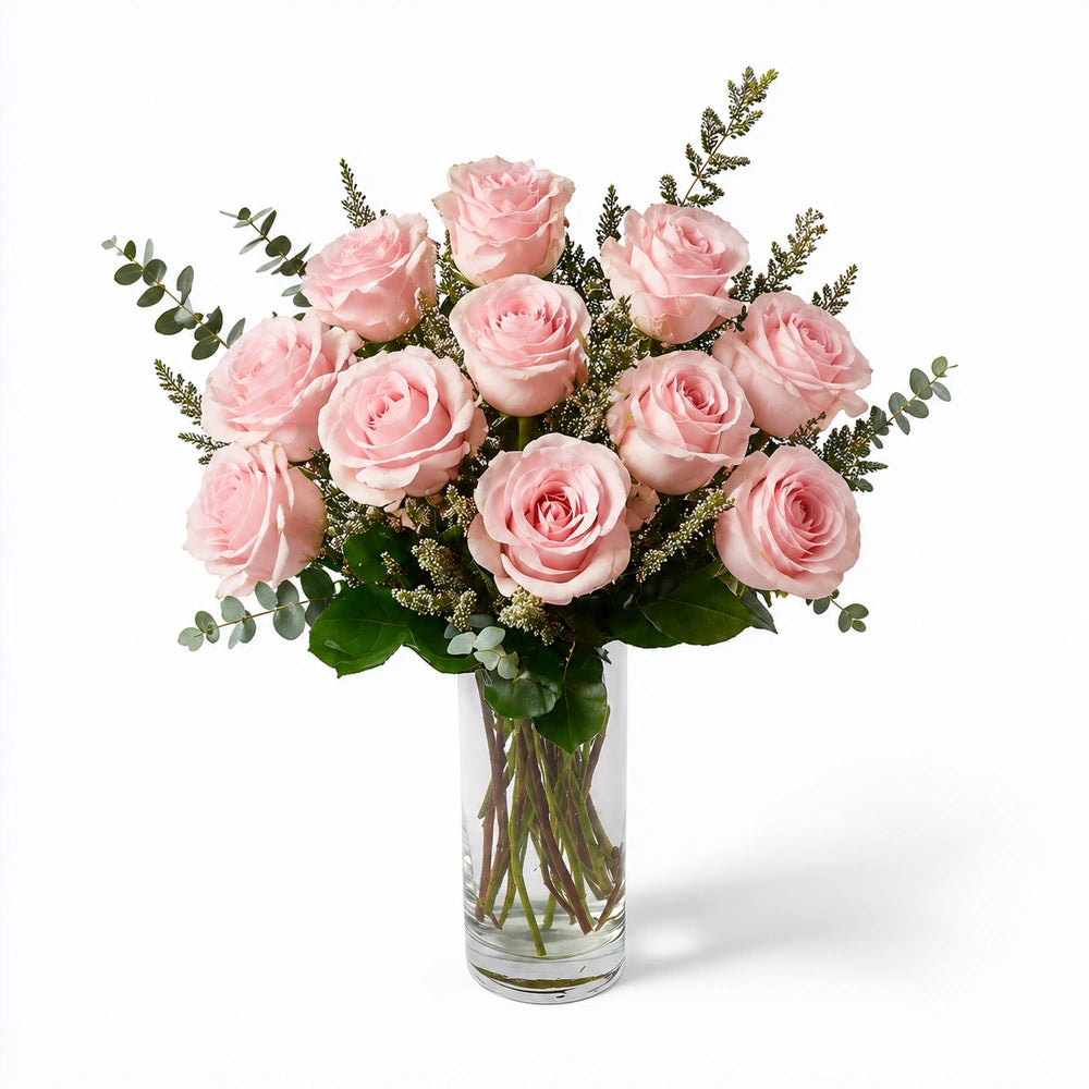 Half Dozen Pink Roses