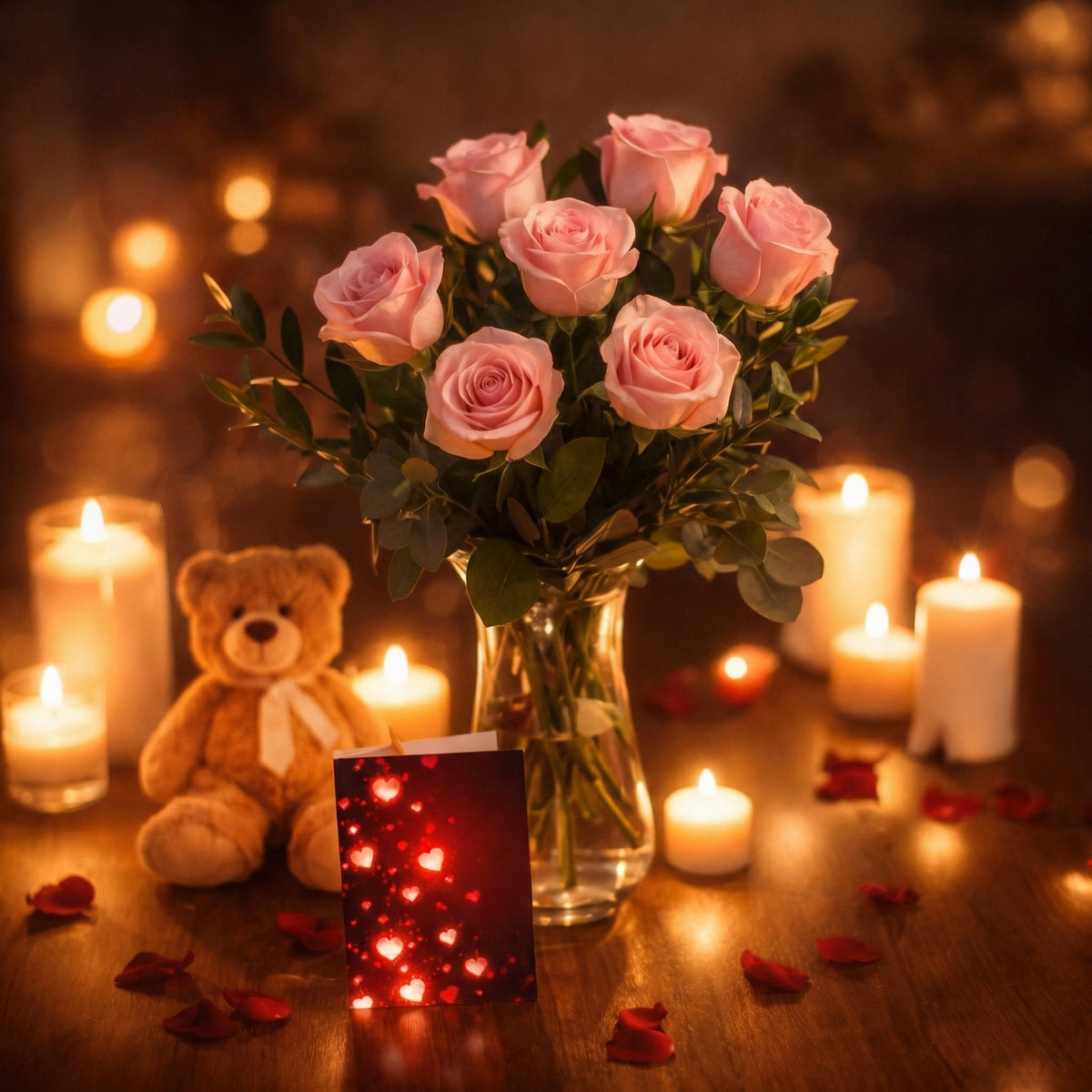 Half Dozen Pink Roses Combo - Flower Delivery New Zealand