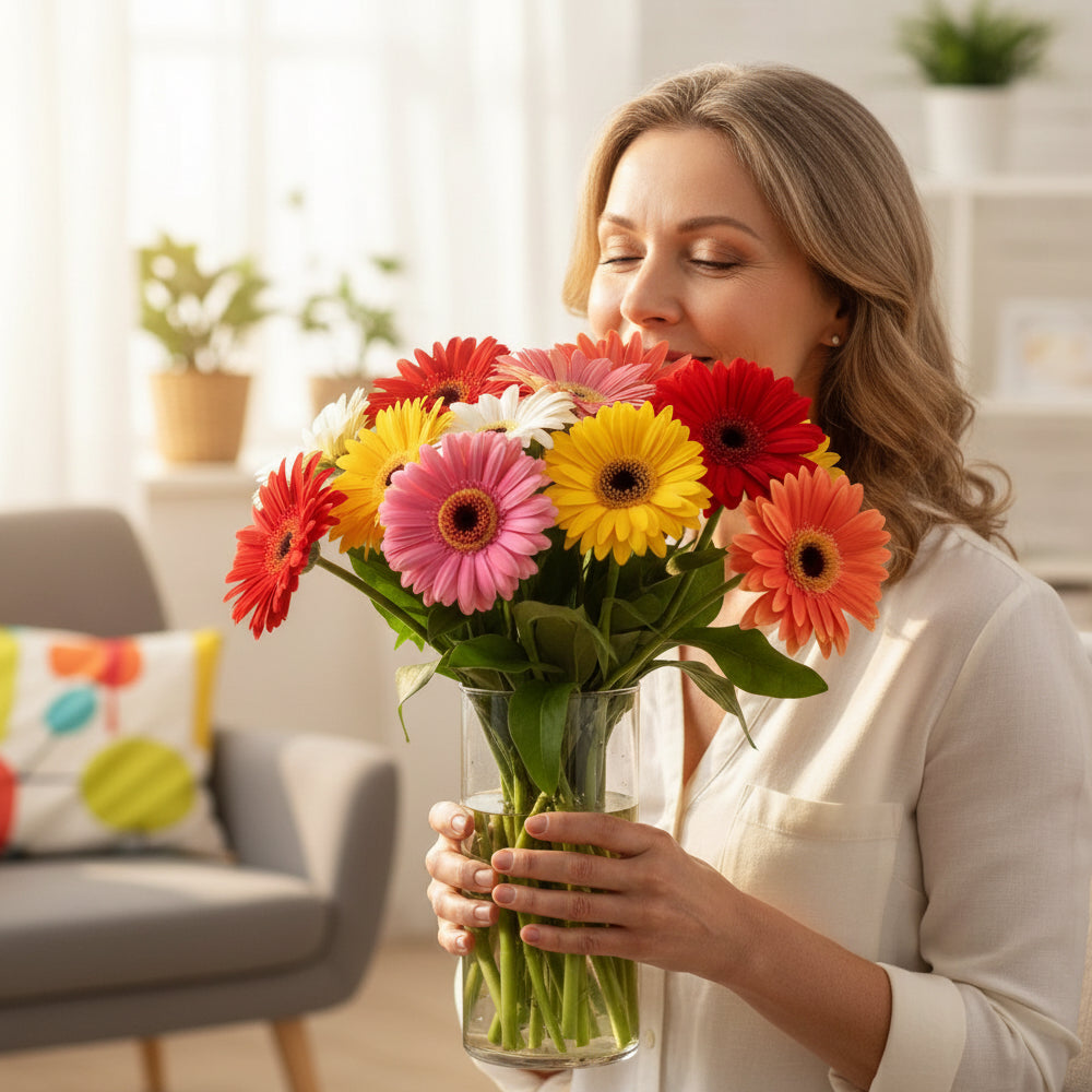 Rainbow Gerbera Bouquet - Flower Delivery New Zealand