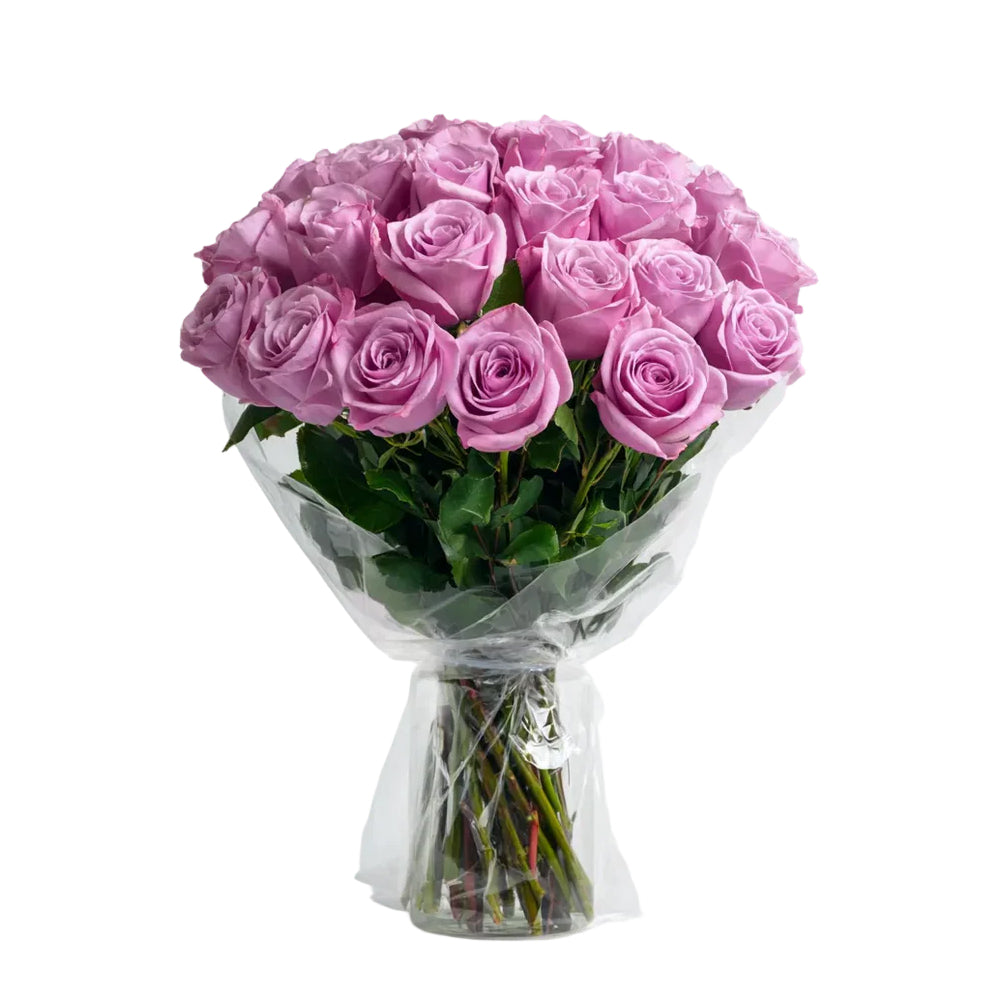 Two Dozen Long Stem Lavender Roses – rose arrangement by NZ Blooms