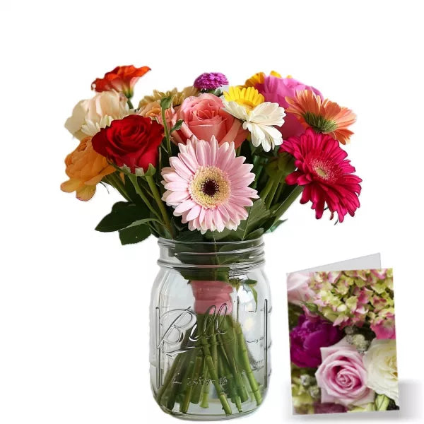 Designer Collection Mason Jar II - Flower Delivery New Zealand