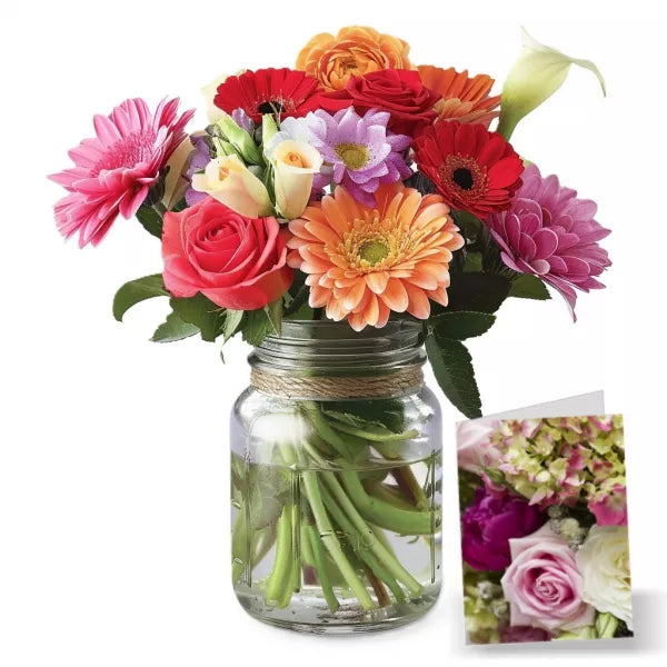 Designer Collection Mason Jar III - Flower Delivery New Zealand