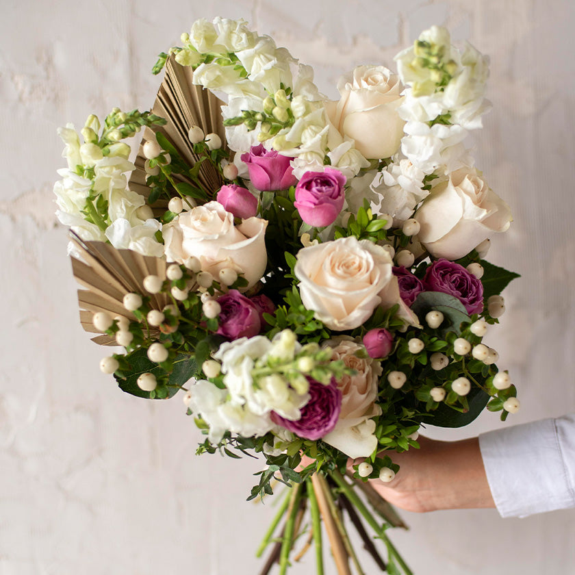 Special bouquet of roses and other flowers